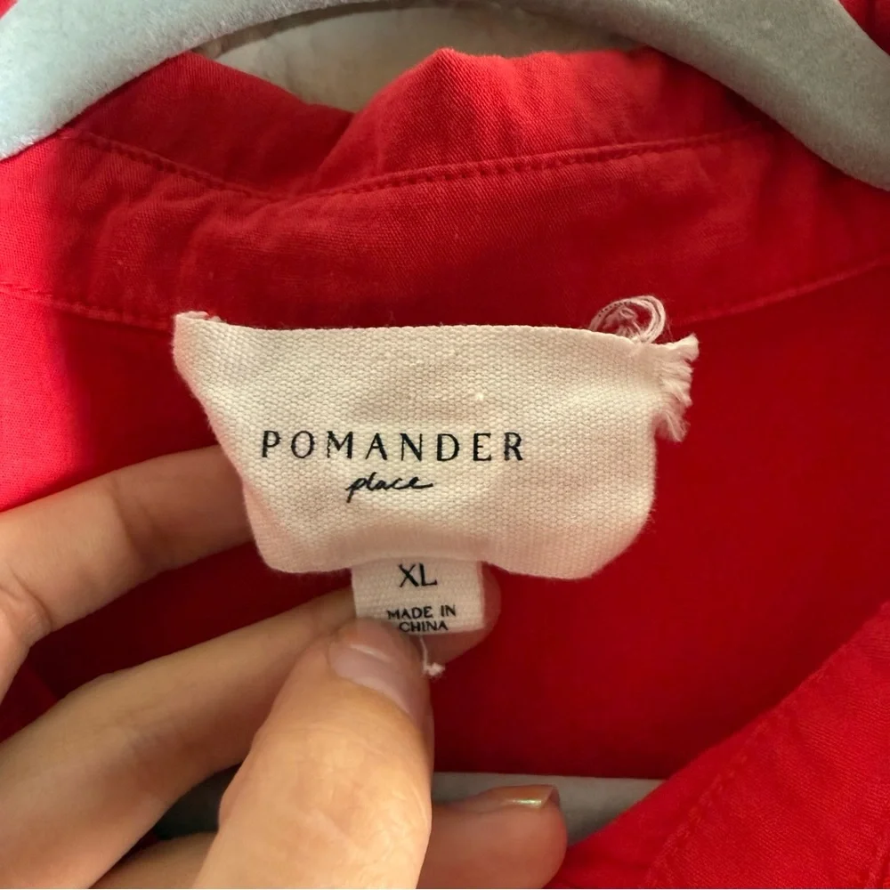 Tuckernuck Pomander Place Mabel Maxi Dress Cotton Red Tiered Puff Sleeve - Picture 5 of 6